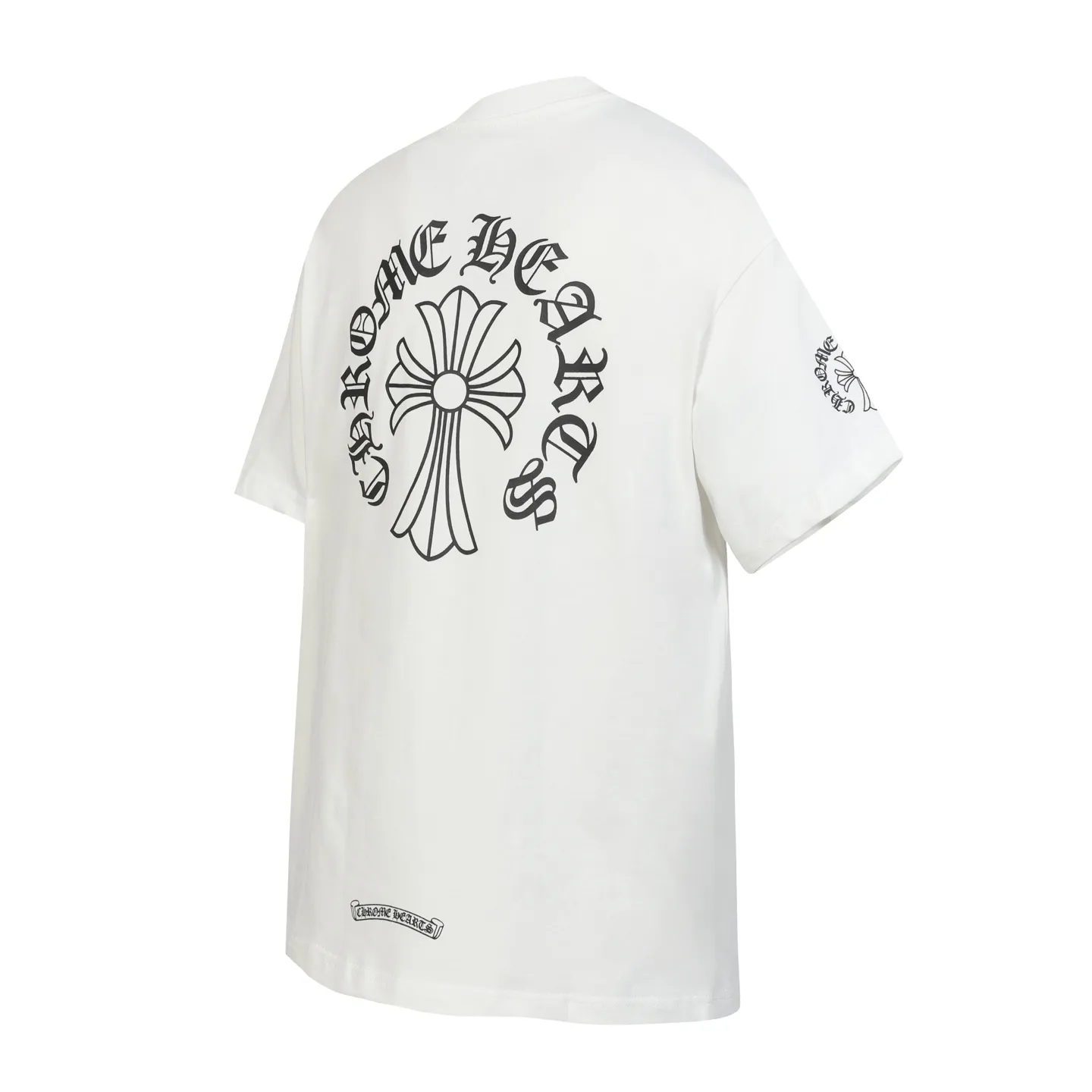 P150 2208 - Chrome Hearts/Chrome Hearts Sanskrit cross letter printed short-sleeved T-shirt - High weight, high density and high quality. The wool is soft, delicate and skin-friendly. It feels soft and silky. It has excellent warmth and skin-friendly properties. - Customized weaving and dyeing, no color difference, regardless of fabric or workmanship details. Rolled over the ordinary version on the market -Colour: black white -Size: S M L XL